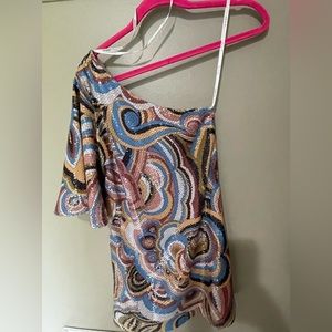 Playful Multi Color Sequin Party Dress.